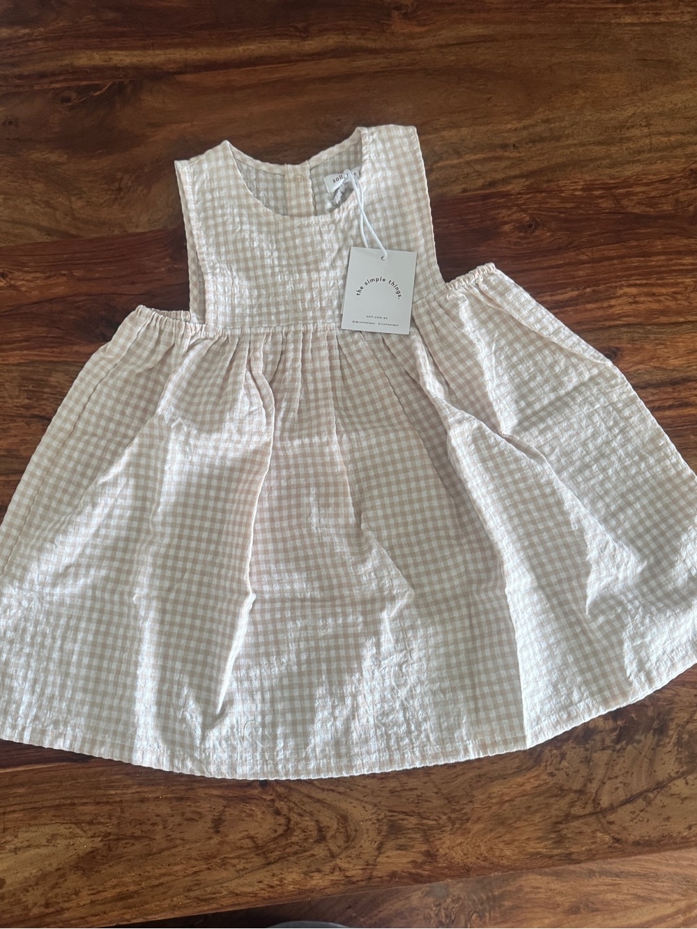 100% Linen Gingham Dress